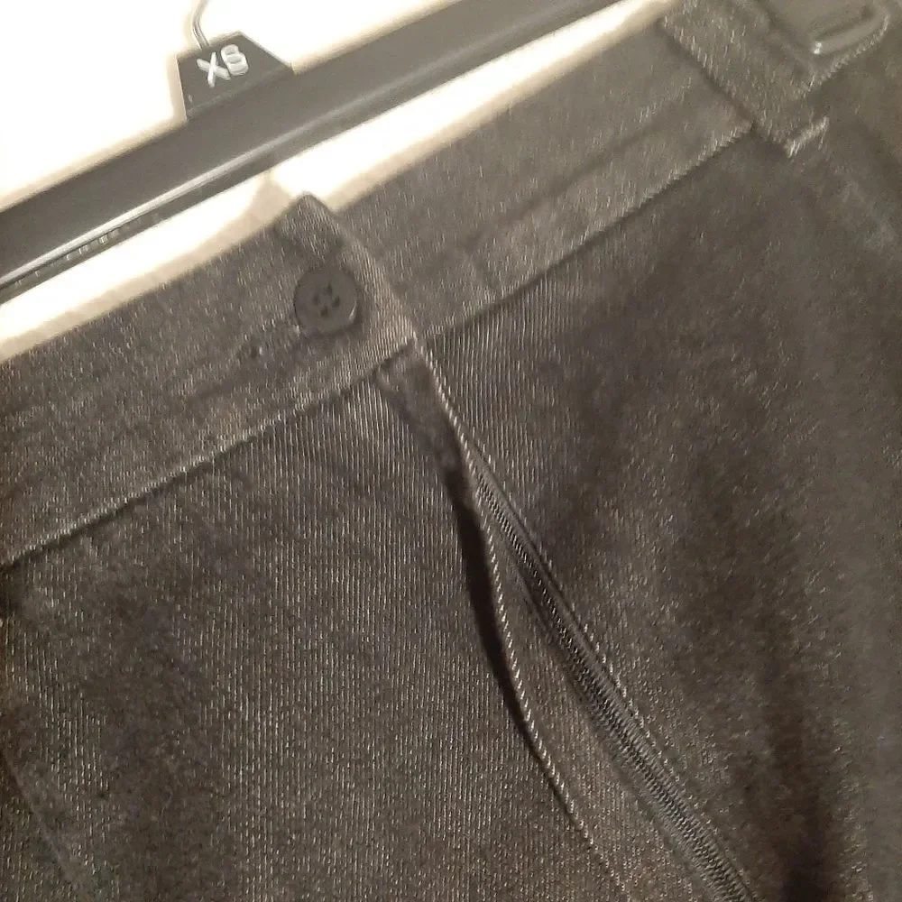 I.C Isaacs Modest Denim Black Maxi Skirt Pocket Size 12